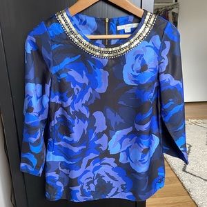 Women’s Boden blouse with embellished neckline